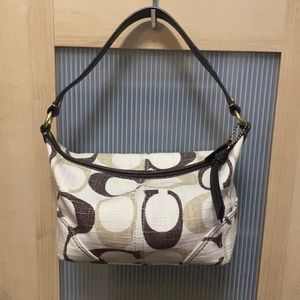 MINI COACH CANVAS SIGNATURE PURSE